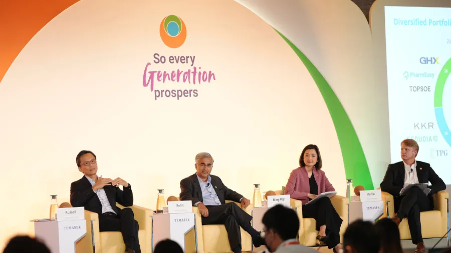 (L-R) Russell THAM, Rohit SIPAHIMALANI, LIM Ming Pey and Martin FICHTNER (Temasek)
