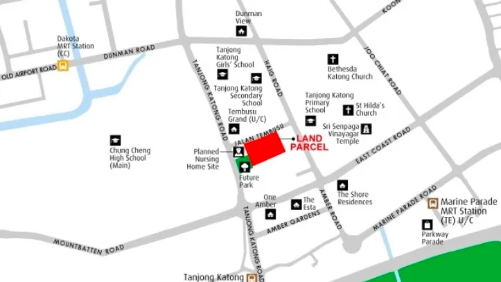 Jalan Tembusu Site (Photo courtesy of the Urban Redevelopment Authority)