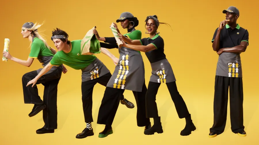 Subway's new uniforms. /Photo provided.