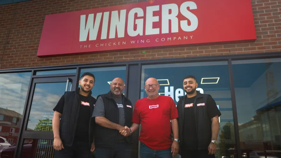 (L2R): Wingers' co-founders: Dylan and Bill Sunner with Anthony Round (Business Development) and co-founder Amran Sunner. /Wingers