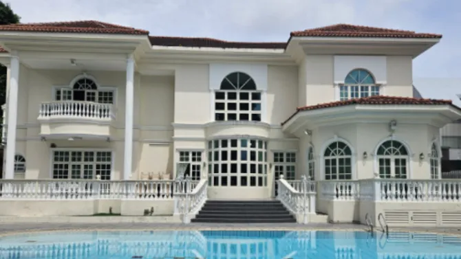Photo from PropNex. A two-storey GCB in Old Holland Road is currently up for sale.